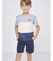 CAMISETA NIÑO TRES RAYAS MANGA CORTA MARCA SPAGNOLO