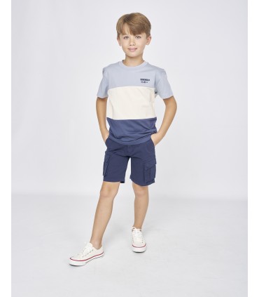 CAMISETA NIÑO TRES RAYAS MANGA CORTA MARCA SPAGNOLO