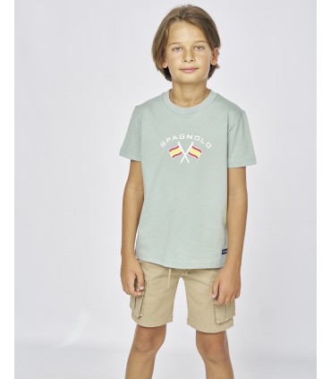 CAMISETA NIÑO BANDERAS VINTAGE MARCA SPAGNOLO