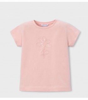 CAMISETA BÁSICA FLOR NIÑA MARCA MAYORAL