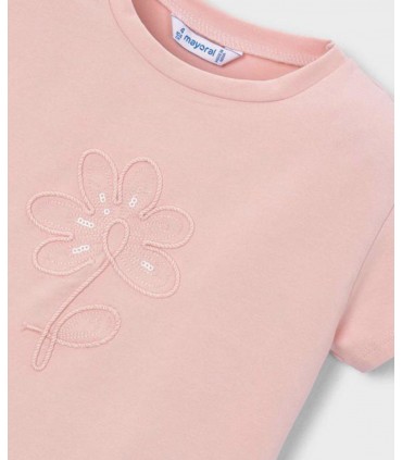 CAMISETA BÁSICA FLOR NIÑA MARCA MAYORAL