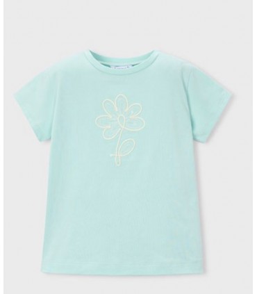 CAMISETA BÁSICA FLOR NIÑA MARCA MAYORAL