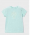 CAMISETA BÁSICA FLOR NIÑA MARCA MAYORAL