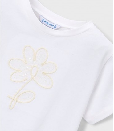 CAMISETA NIÑA FLOR MARCA MAYORAL