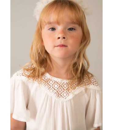 BLUSA COMBINADA GUIPUR NIÑA MARCA MAYORAL