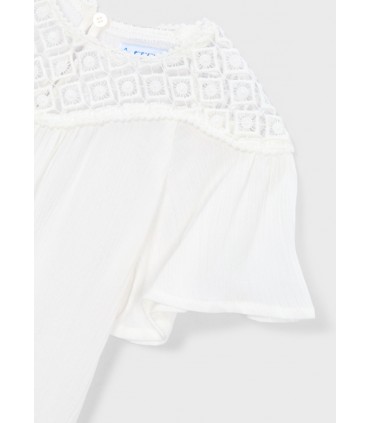 BLUSA COMBINADA GUIPUR NIÑA MARCA MAYORAL