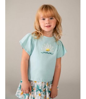 CAMISETA NIÑA CON APLIQUE MARCA MAYORAL