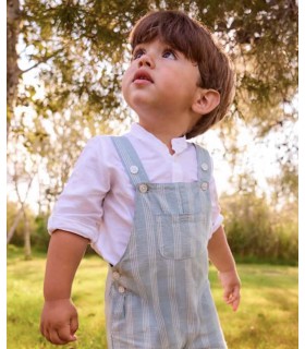 PETO DE RAYAS CON LINO BEBE MARCA MAYORAL