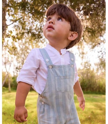PETO DE RAYAS CON LINO BEBE MARCA MAYORAL