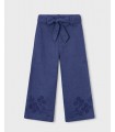 PANTALON LARGO BORDADO NIÑA CON LINO MARCA MAYORAL