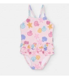 BAÑADOR NIÑA ESTAMPADO DE FONDO MARINO MARCA WATERLEMON