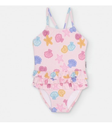 BAÑADOR NIÑA ESTAMPADO DE FONDO MARINO MARCA WATERLEMON