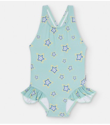 BAÑADOR NIÑA ESTAMPADO ESTRELLAS MULTICOLOR MARCA WATERLEMON