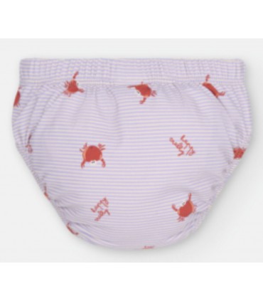 BRAGUITA PAÑAL BEBE ESTAMPADO  DE RAYAS Y CANGREJOS MARCA WATERLEMON