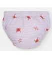 BRAGUITA PAÑAL BEBE ESTAMPADO  DE RAYAS Y CANGREJOS MARCA WATERLEMON