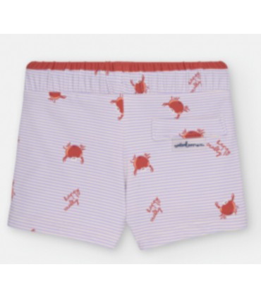 BÓXER NIÑO BAÑO ESTAMPADODE RAYAS Y CANGREJOS MARCA WATERLEMON
