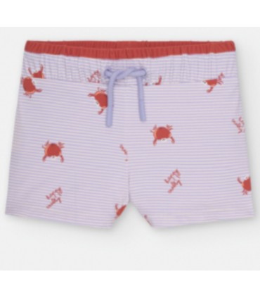 BÓXER NIÑO BAÑO ESTAMPADODE RAYAS Y CANGREJOS MARCA WATERLEMON