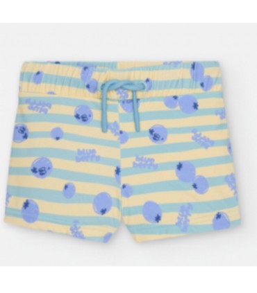 BÓXER BAÑO NIÑO ESTAMPADO DE RAYAS VERDES Y ARÁNDANOS MARCA WATERLEMON