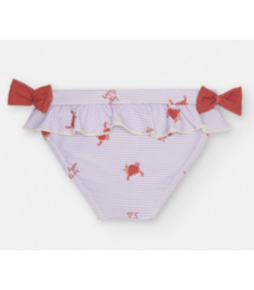 CULETIN NIÑA ESTAMPADO DE RAYAS Y CANGREJOS MARCA WATERLEMON