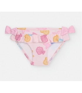 CULETÍN NIÑA ESTAMPADO DE FONDO MARINO SOBRE BASE COLOR ROSA MARCA WATERLEMON