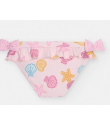 CULETÍN NIÑA ESTAMPADO DE FONDO MARINO SOBRE BASE COLOR ROSA MARCA WATERLEMON