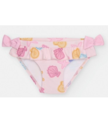 CULETÍN NIÑA ESTAMPADO DE FONDO MARINO SOBRE BASE COLOR ROSA MARCA WATERLEMON