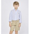 CAMISA CUELLO BOTON RAYAS LINO MARCA SPAGNOLO