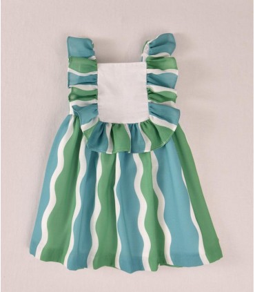 VESTIDO ESTAMPADO NIÑA VOLANTES MARCA COCOTE