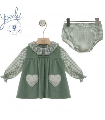 VESTIDO BEBE CON BRAGUITA FAMILIA DULCES MARCA YOEDU