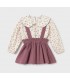 CONJUNTO FALDA Y BLUSA CON TIRANTES  BEBE MARCA MAYORAL
