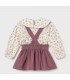CONJUNTO FALDA Y BLUSA CON TIRANTES  BEBE MARCA MAYORAL