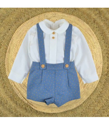 CONJUNTO BEBE CON TIRANTES TOPITOS MARCA BABY-FERR