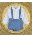 CONJUNTO BEBE CON TIRANTES TOPITOS MARCA BABY-FERR