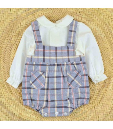 CONJUNTO PELELE BEBE CUADROS MARCA BABY-FERR