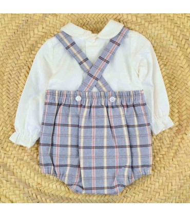 CONJUNTO PELELE BEBE CUADROS MARCA BABY-FERR