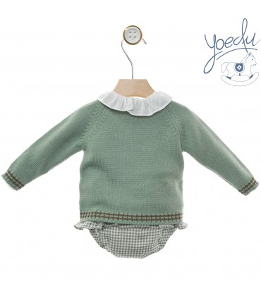 CONJUNTO BEBE NIÑA TRES PIEZAS BUHO EN LA RAMA MARCA YOEDU