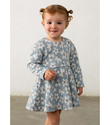 VESTIDO ESTAMPADO JACQUARD BEBE MARCA MAYORAL