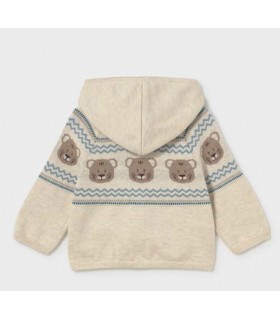 SUDADERA CREMALLERA TRICOT OSITOS BEBE MARCA MAYORAL