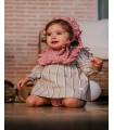 VESTIDO RAYAS BEBE TRES PIEZAS MARCA COCOTE