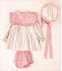 VESTIDO RAYAS BEBE TRES PIEZAS MARCA COCOTE