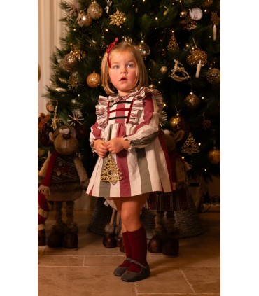 VESTIDO RAYAS BEBE DOS PIEZAS MARCA COCOTE