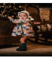 VESTIDO CUADROS BEBE TRES PIEZAS MARCA COCOTE