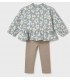 CONJUNTO BLUSA ESTAMPADA Y PANTALONES BEBE MARCA MAYORAL