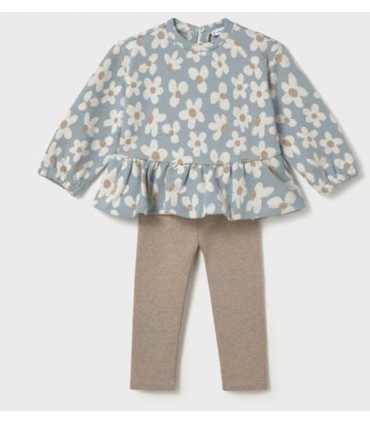 CONJUNTO BLUSA ESTAMPADA Y PANTALONES BEBE MARCA MAYORAL