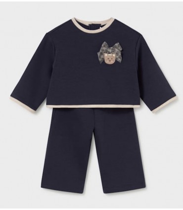 CONJUNTO PANTALONES Y JERSEY BORDADO BEBE MARCA MAYORAL
