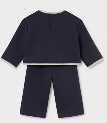 CONJUNTO PANTALONES Y JERSEY BORDADO BEBE MARCA MAYORAL