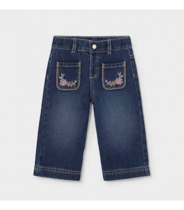 PANTALON VAQUERO BOLSILLOS BORDADO BEBE MARCA MAYORAL