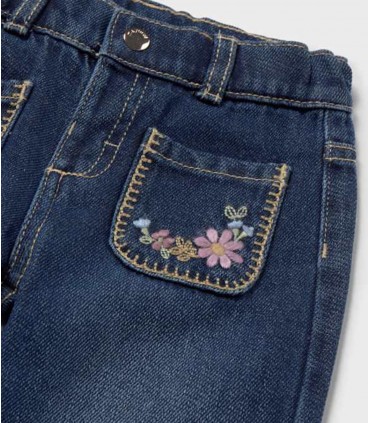 PANTALON VAQUERO BOLSILLOS BORDADO BEBE MARCA MAYORAL