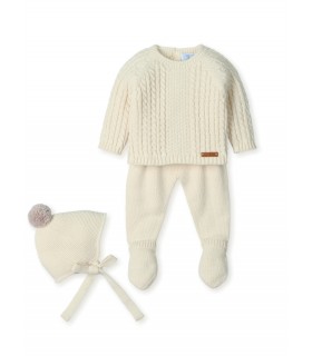 CONJUNTO TRES PIEZAS BEBE PUNTO MARCA MAC ILUSION