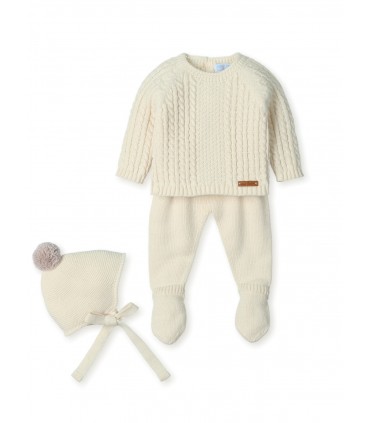 CONJUNTO TRES PIEZAS BEBE PUNTO MARCA MAC ILUSION